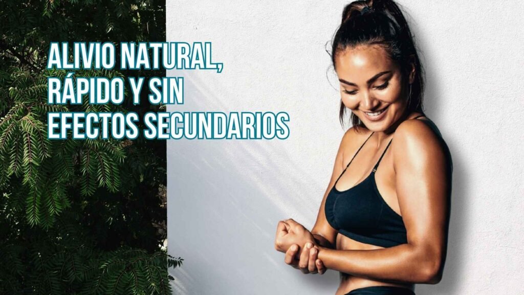 señora en muy buen estado fisico mostrando el brazo