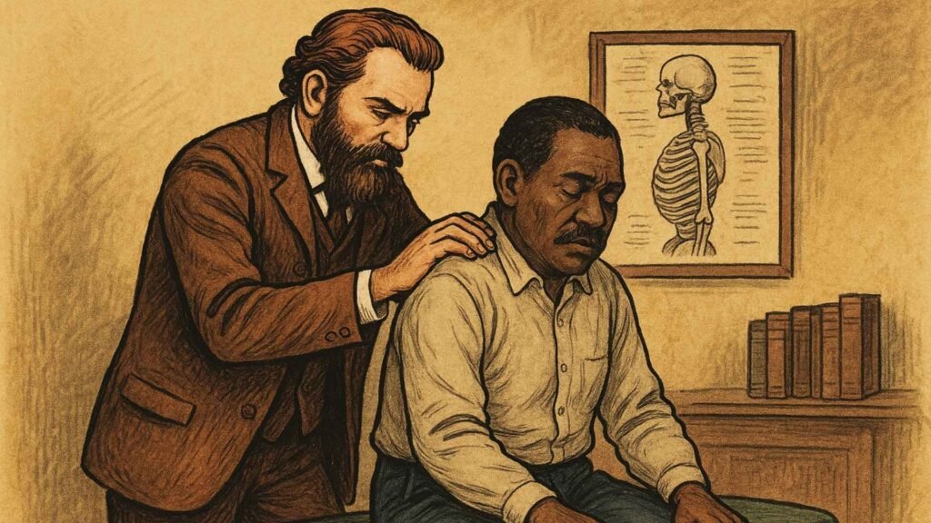 primer ajuste quiropráctico ilustración